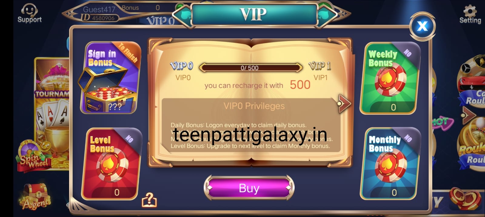 VIP Program In Teen Patti Go Application