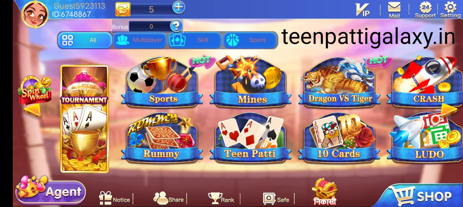 Available Game’s In Rummy Joy Application