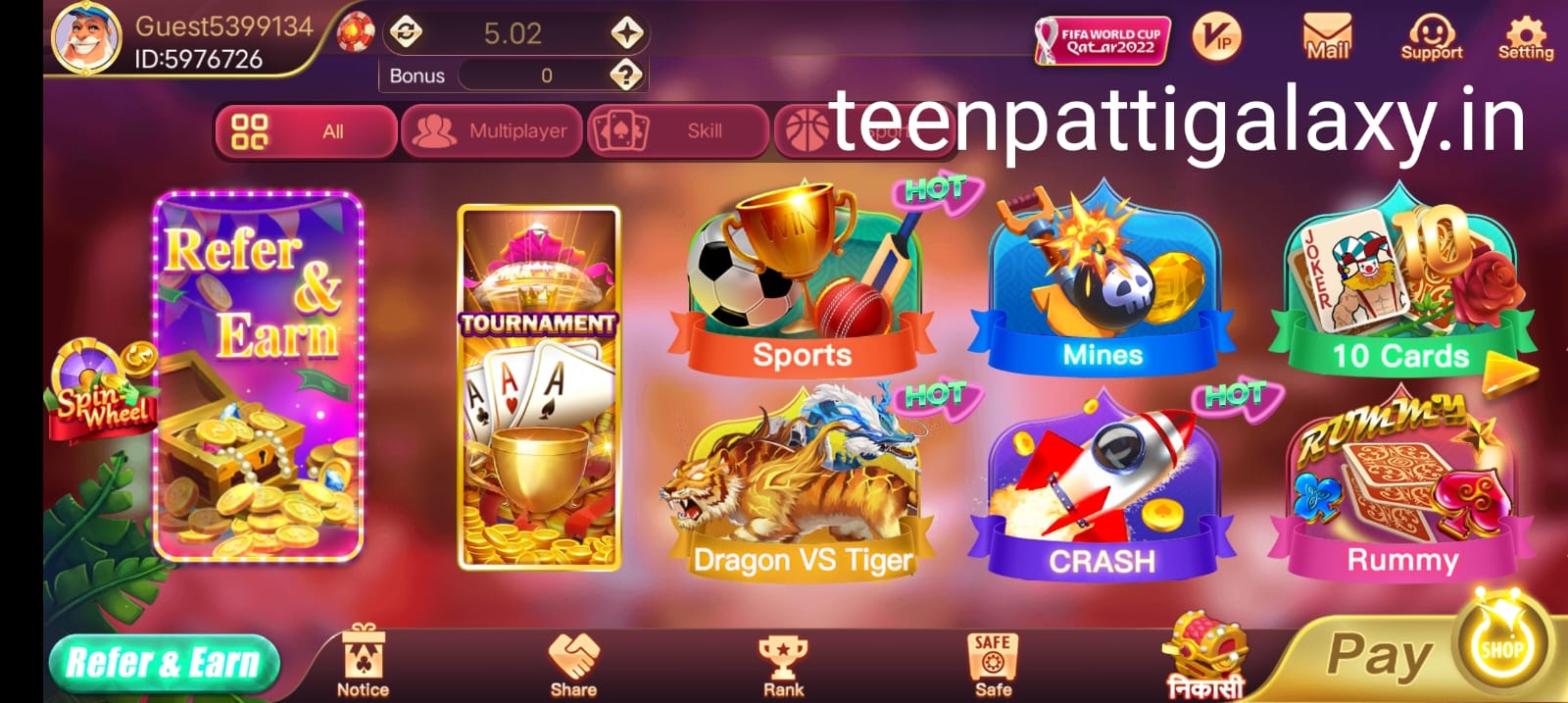 ALL AVAILABLE GAME’S IN RUMMY BEST APK