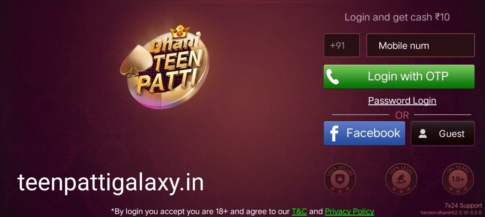 Register A New Account On Teen Patti Dhani Application
